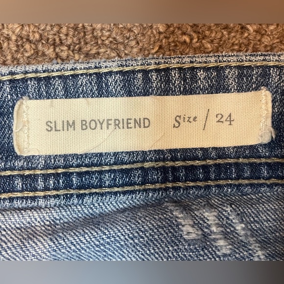 Anthropologie Pilcro denim patchwork jeans slim boyfriend  Size 24 - Picture 6 of 8